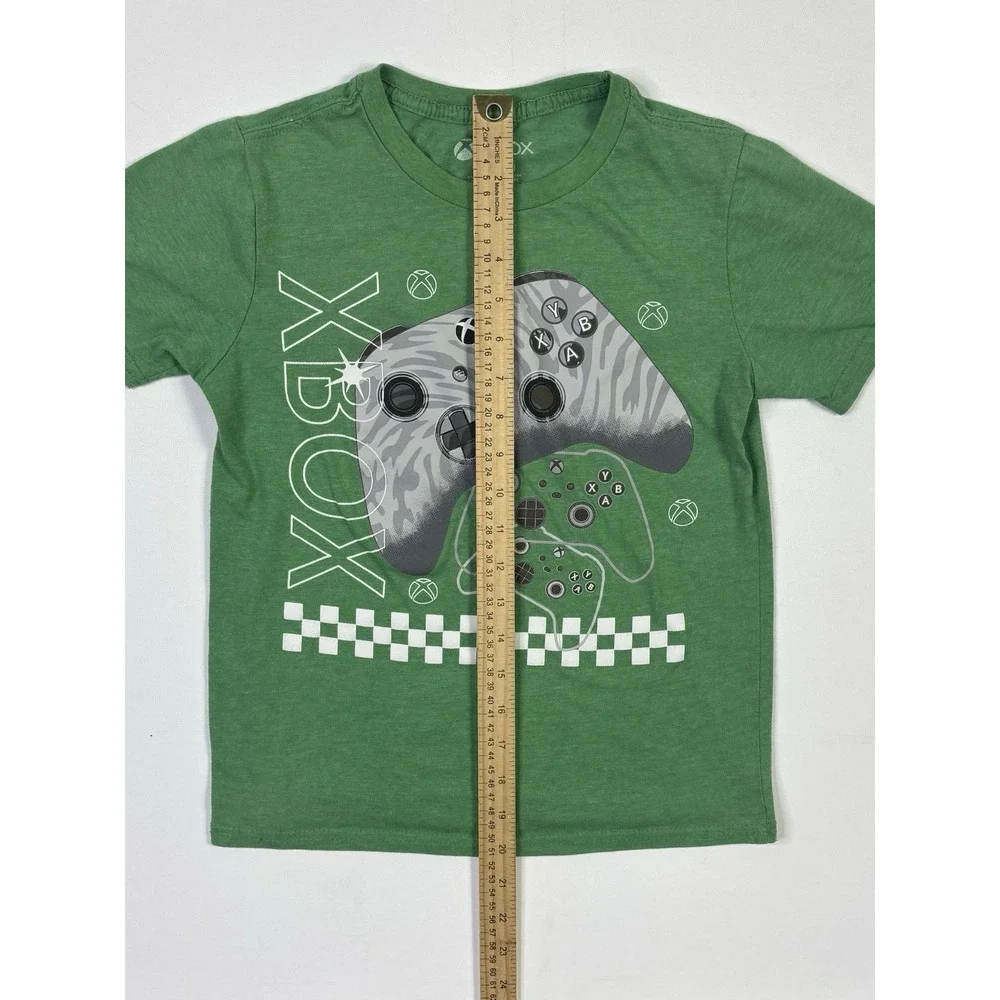 XBOX T-Shirt Youth Small (8) Controller Graphic Green Short Sleeve Crew Neck